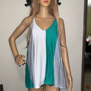 Anthropologie Puella Colorblock Swing Tank Size Medium